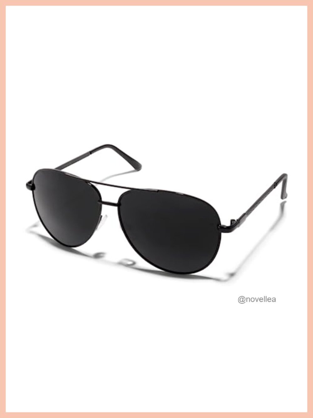Oversized Metal Aviator Sunglasses UV400 Shutterproof Dark Lens